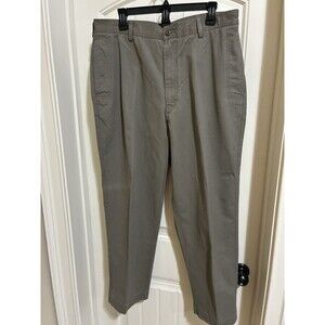 Roundtree & Yorke Casuals Pants Mens Size 36Wx29L Relaxed Fit OLIVE GREEN NWT
